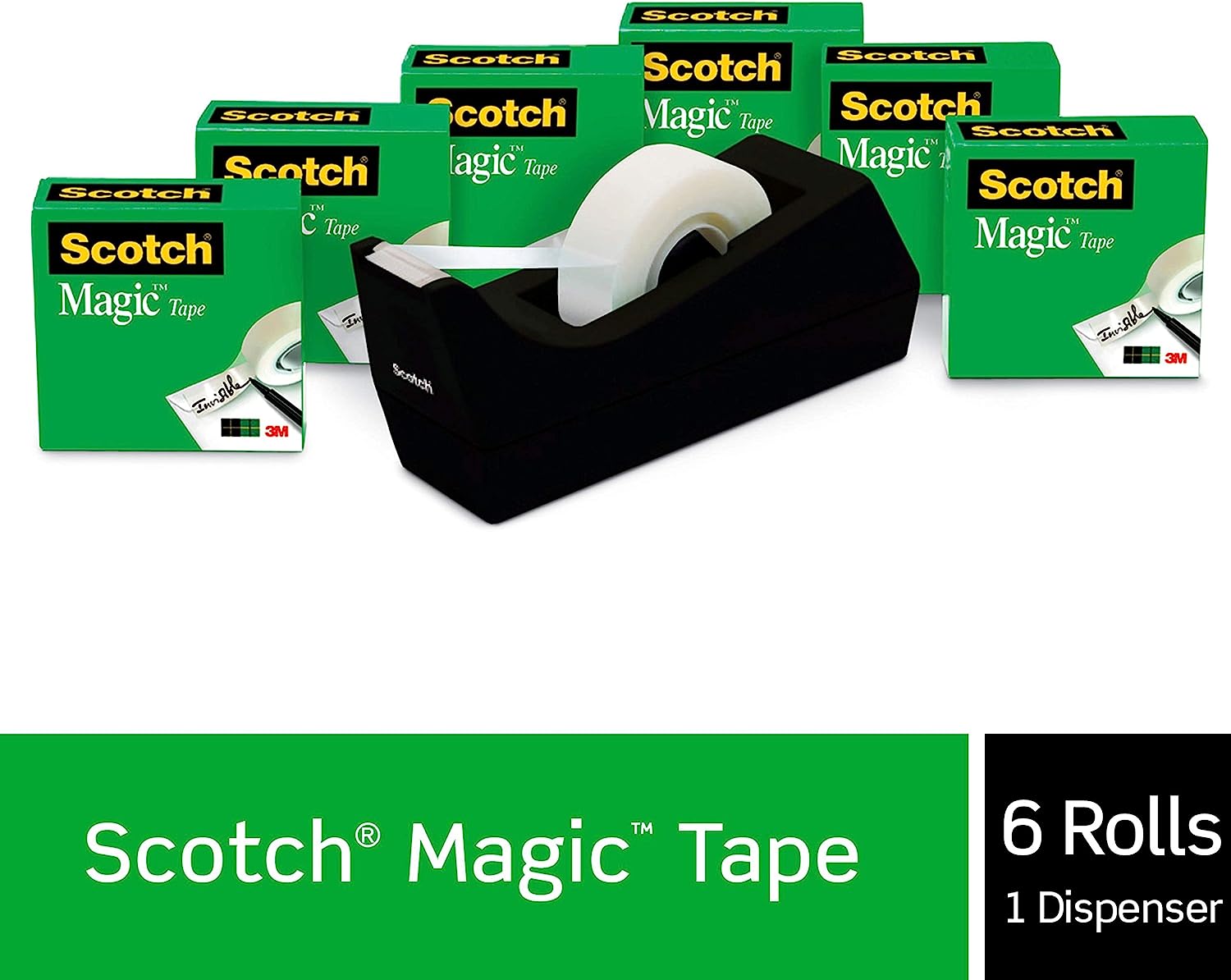 Scotch Magic Tape, 6 Rolls with Dispenser, Numerous Applications, Invisible, Engineered for Repairing, 3/4 x 1000 Inches, Boxed (810K6C38) - Image 13